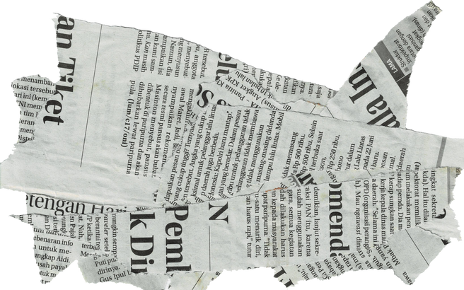 Ripped Newspaper